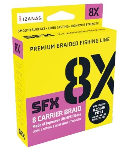 SUFIX Šňůra SFX 8X 0,405 mm / 46 kg / 270 m / žlutá