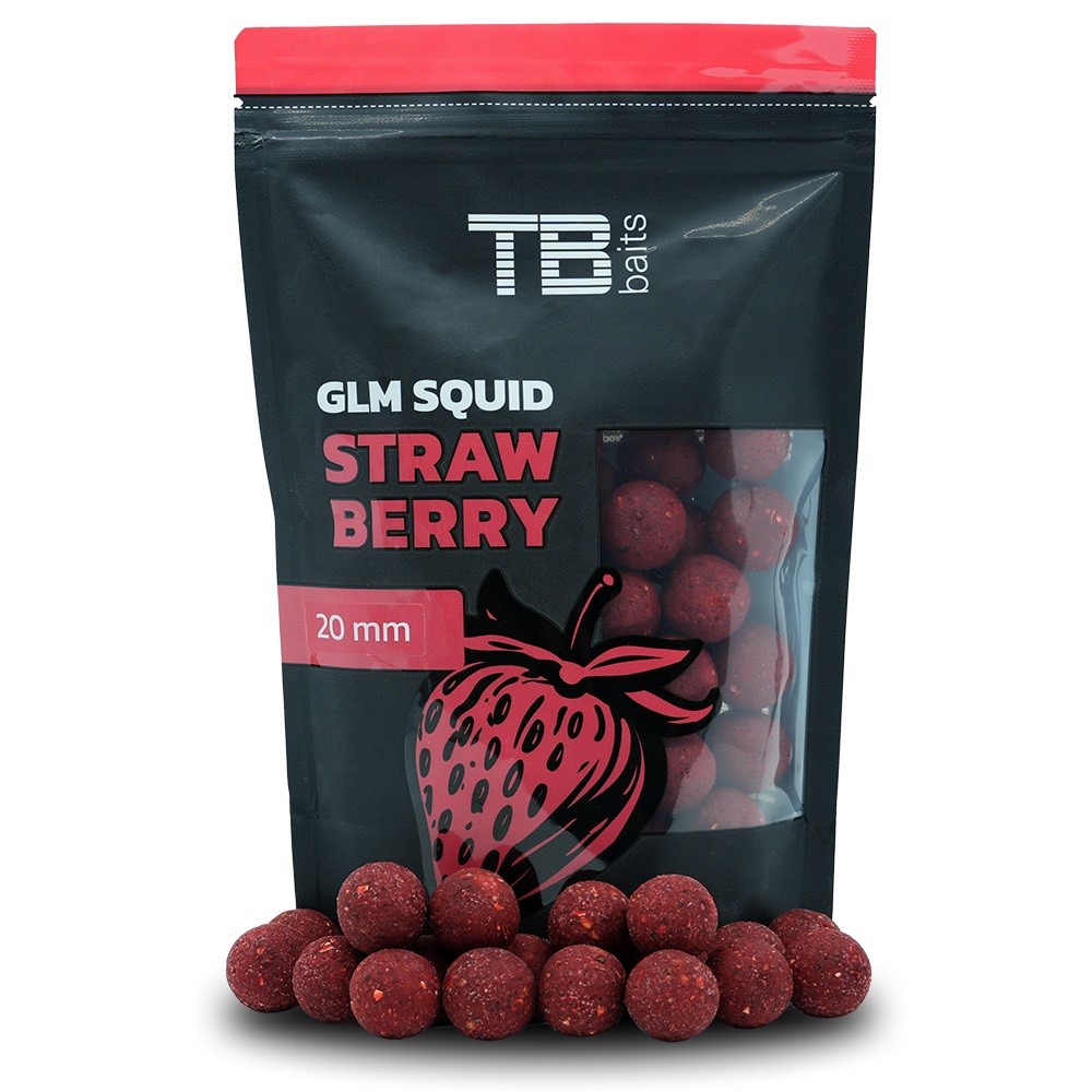 TB BAITS Boilie GLM Squid Strawberry 1kg 20mm