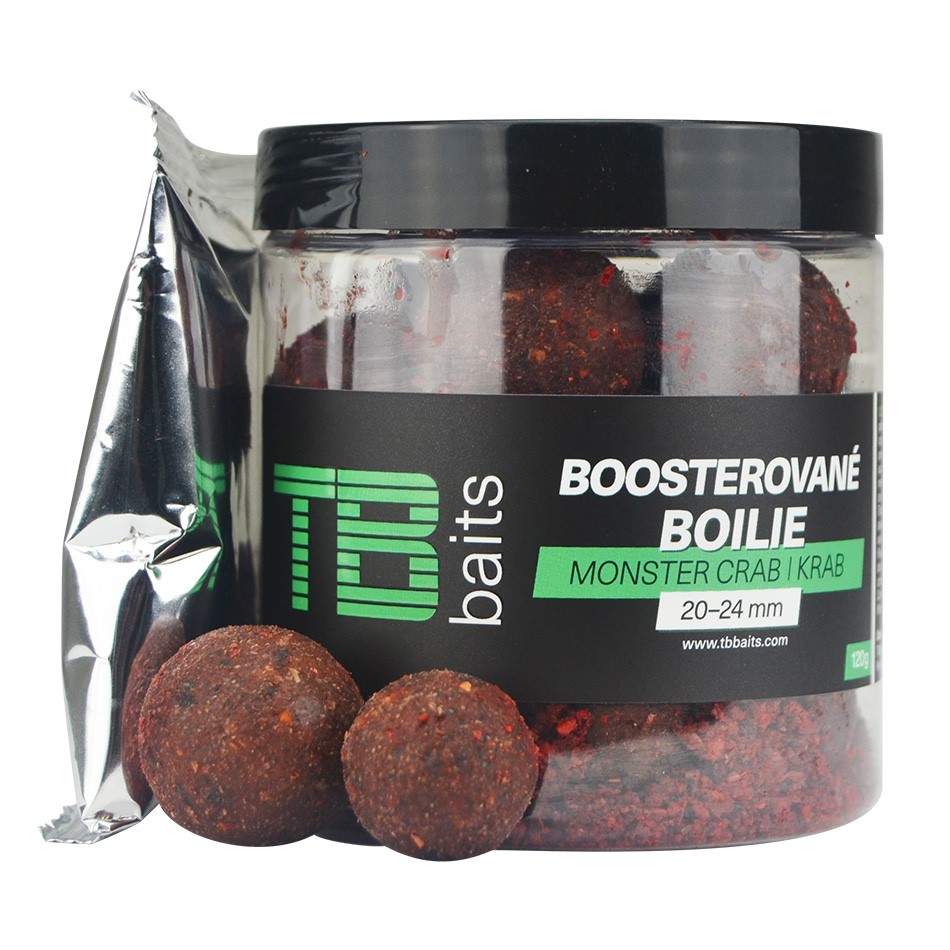 TB BAITS Boosterované boilie Monster Crab 120 g 20-24 mm