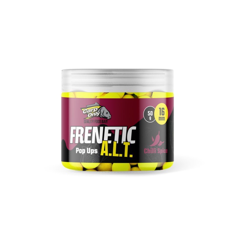 CARP ONLY Plovoucí Boilies Frenetic A.L.T. Hi-Visual Pop Ups Chilli Spice 16 mm 50 g