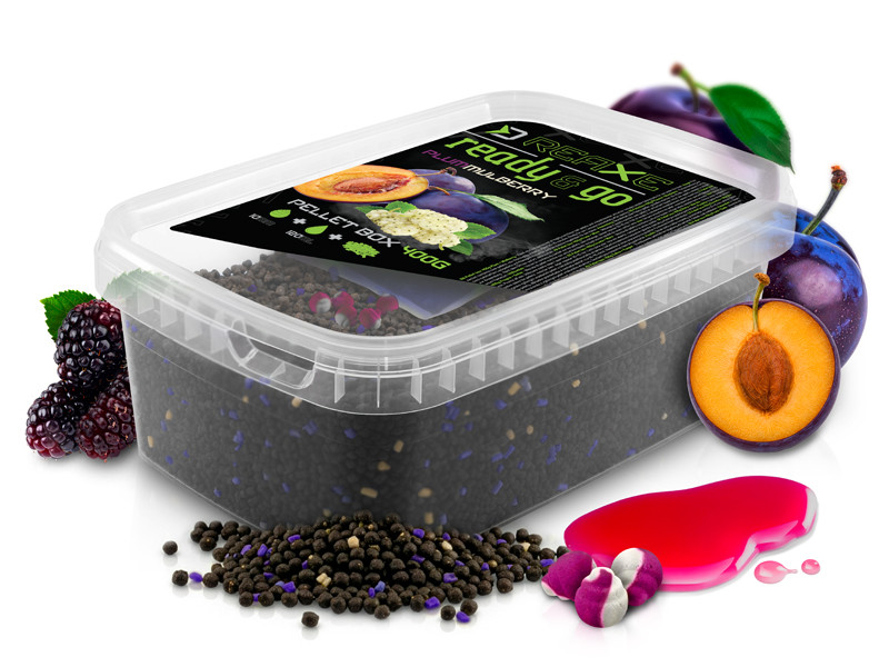 DELPHIN Pellet Box Reaxe Ready&Go Švestka Moruše 400g