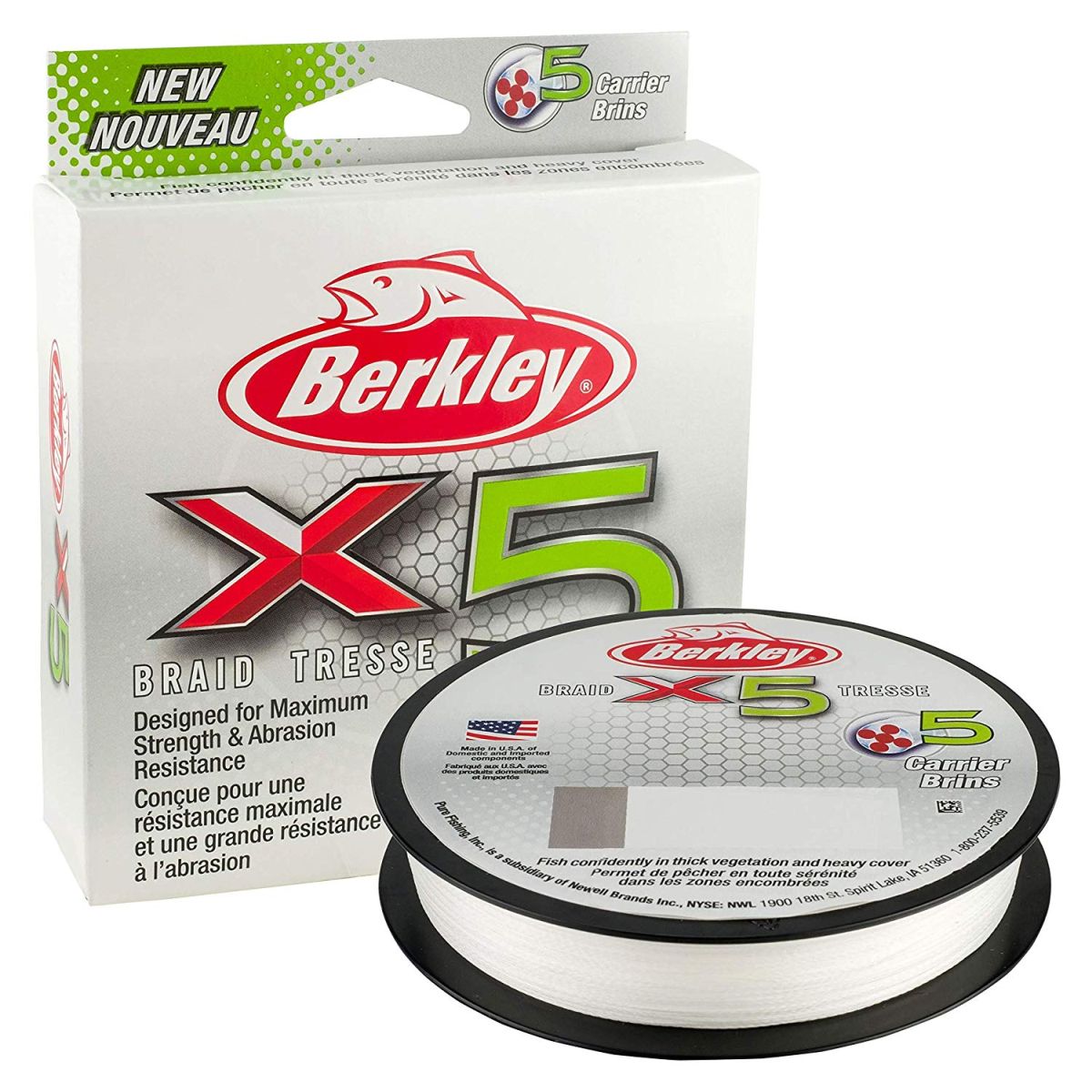 BERKLEY Šňůra X5 0,12 mm 12,1 kg 150 m crystal