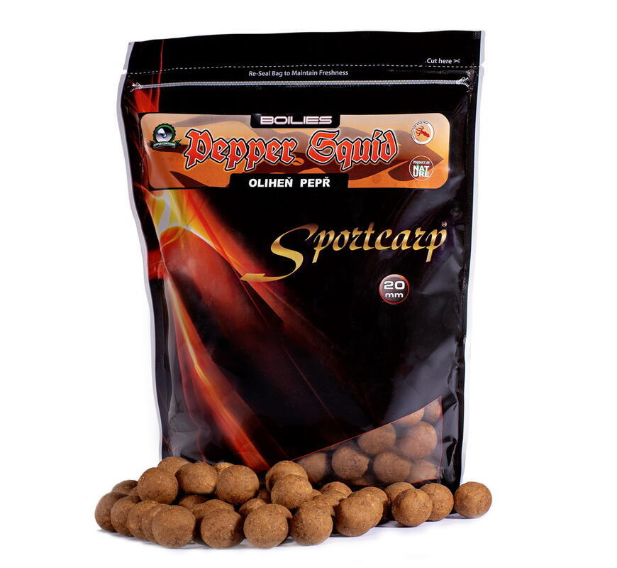 SPORTCARP Boilies Pepper Squid 18 mm / 1 kg