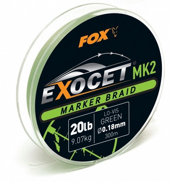 Fox Splétaná Šňůra Exocet MK2 Marker Braid 300 m Green