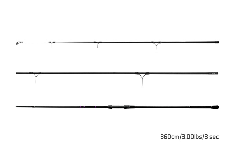 DELPHIN Prut CORSA BLACK Carp SiC 360 cm / 3 lbs / 3 díly