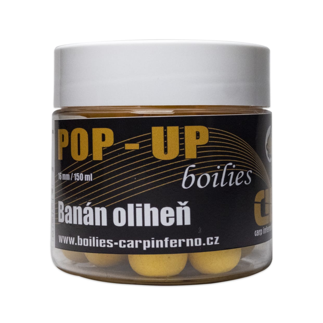 CARP INFERNO Pop - up boilies Banán/Oliheň 16 mm 150 ml