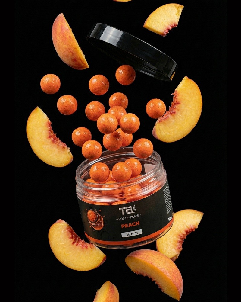 TB BAITS Plovoucí boilie Pop-up Peach + NHDC 50g 12mm