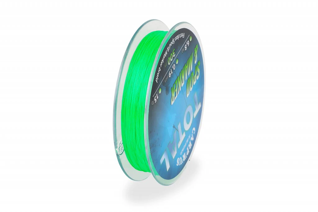 Carp´R´Us Splétaná šňůra Total Spod & Marker Braid Fluo Green 0,19mm, 15lb, 300m