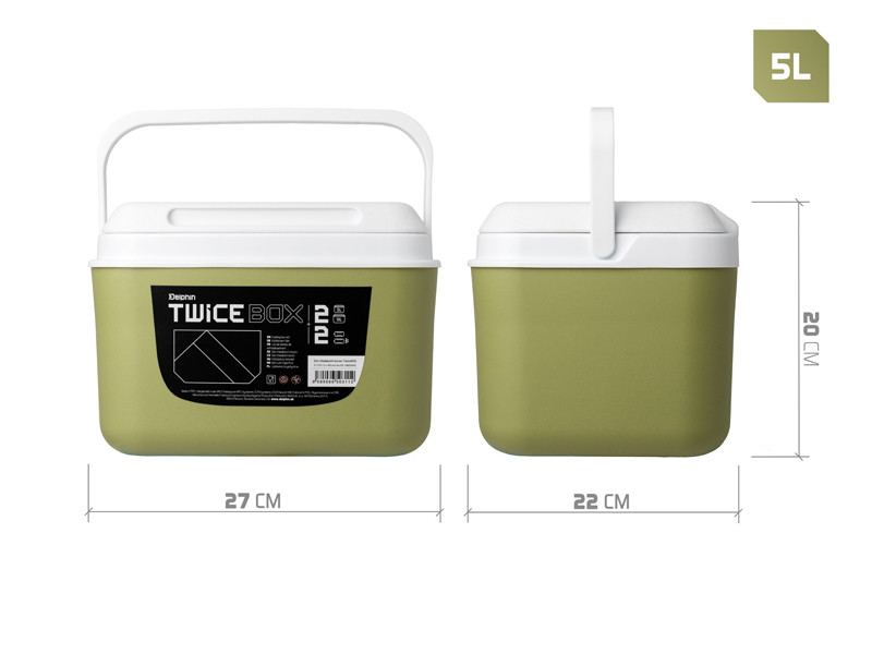 DELPHIN Set chladících boxů Delphin TwiceBOX 2v1 5l +13l / 2x400ml