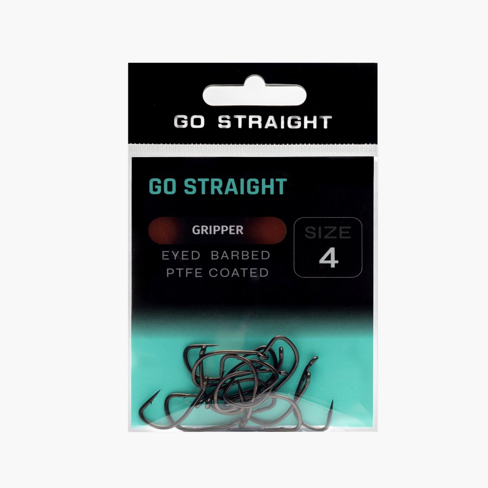 GO STRAIGHT Háčky Gripper Eyed Barbed 15ks vel. 4