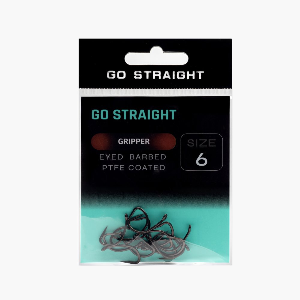 GO STRAIGHT Háčky Gripper Eyed Barbed 15ks vel. 6
