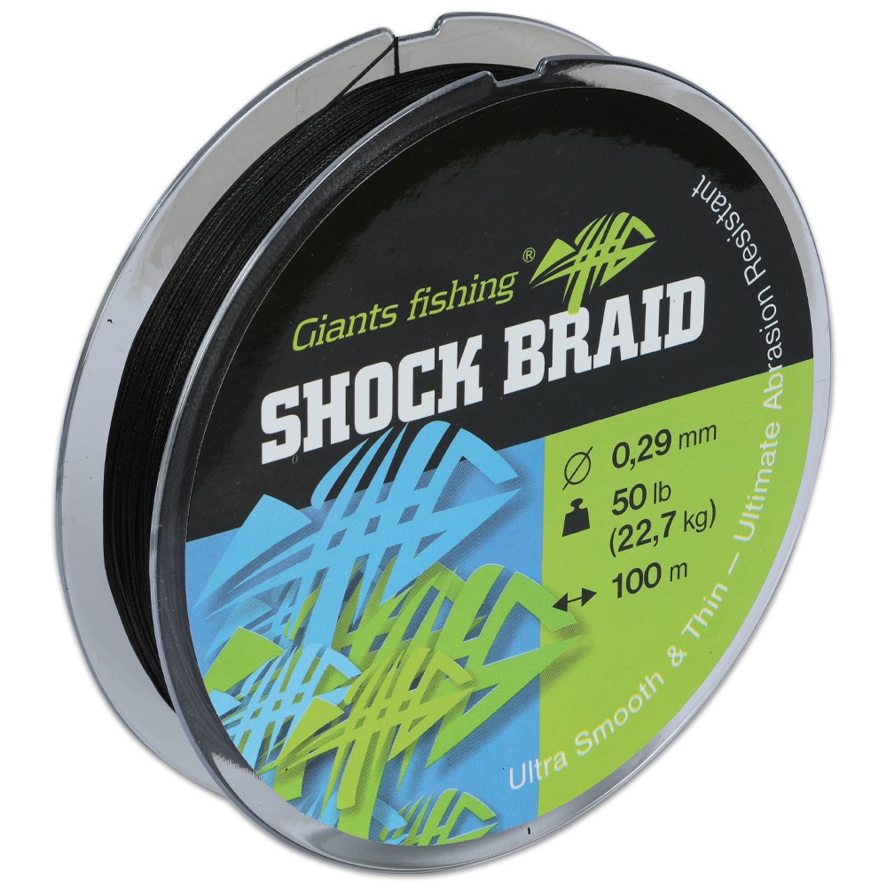 GIANTS FISHING SPLÉTANÁ ŠŇŮRA SHOCK BRAID 0,35 mm / 29,6 kg / 100 m