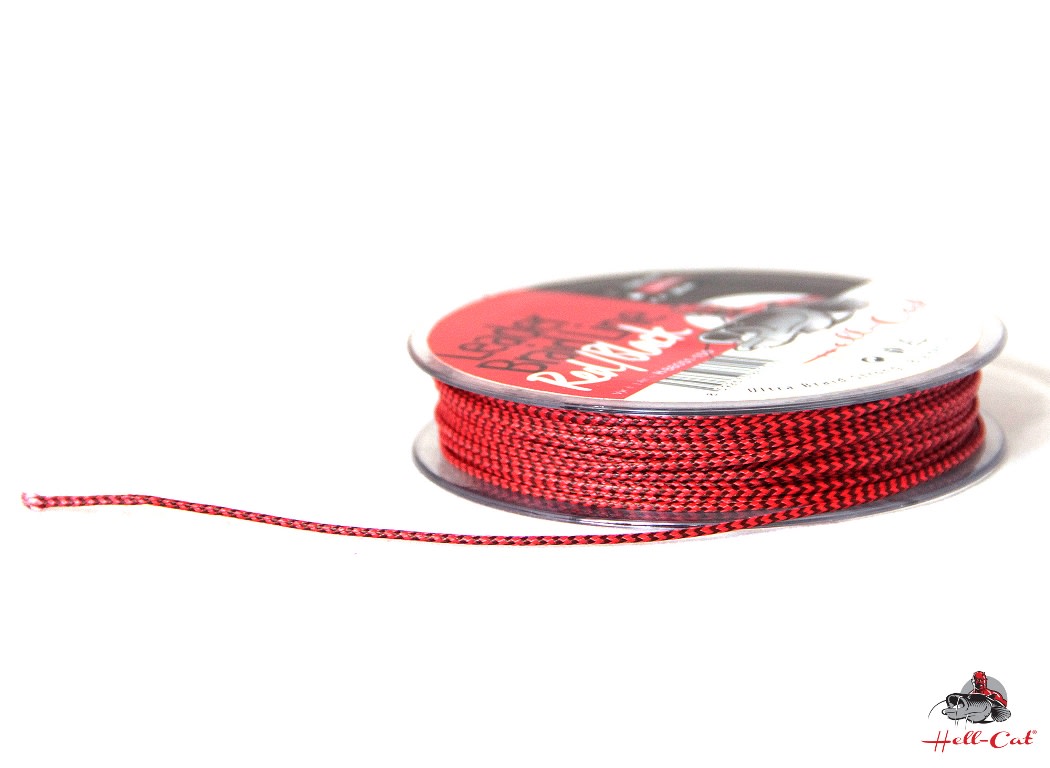HELL-CAT SPLÉTANÁ ŠŇŮRA LEADER BRAID LINE RED/BLACK 0,90MM / 75KG / 20M