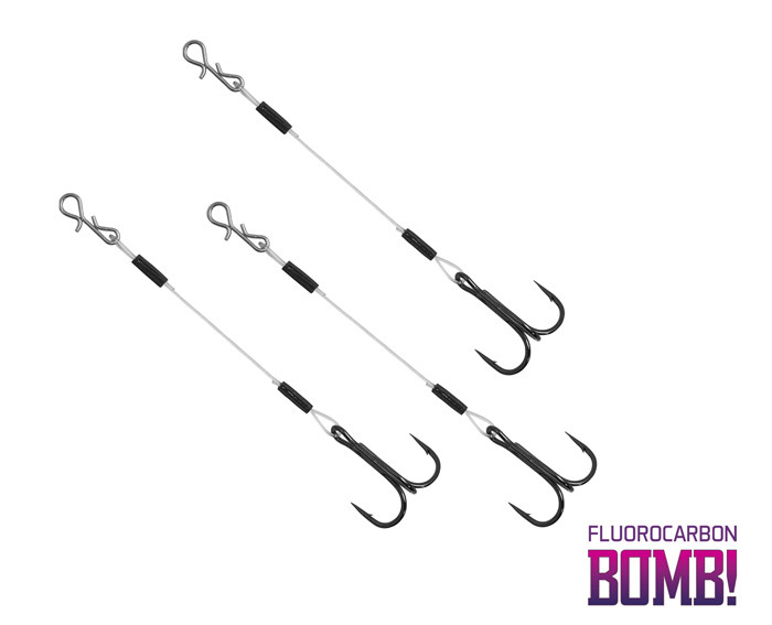 DELPHIN Přívlačový návazec BOMB! Twisto RIGS Fluorocarbon háček 6 / 10 cm / 3 ks