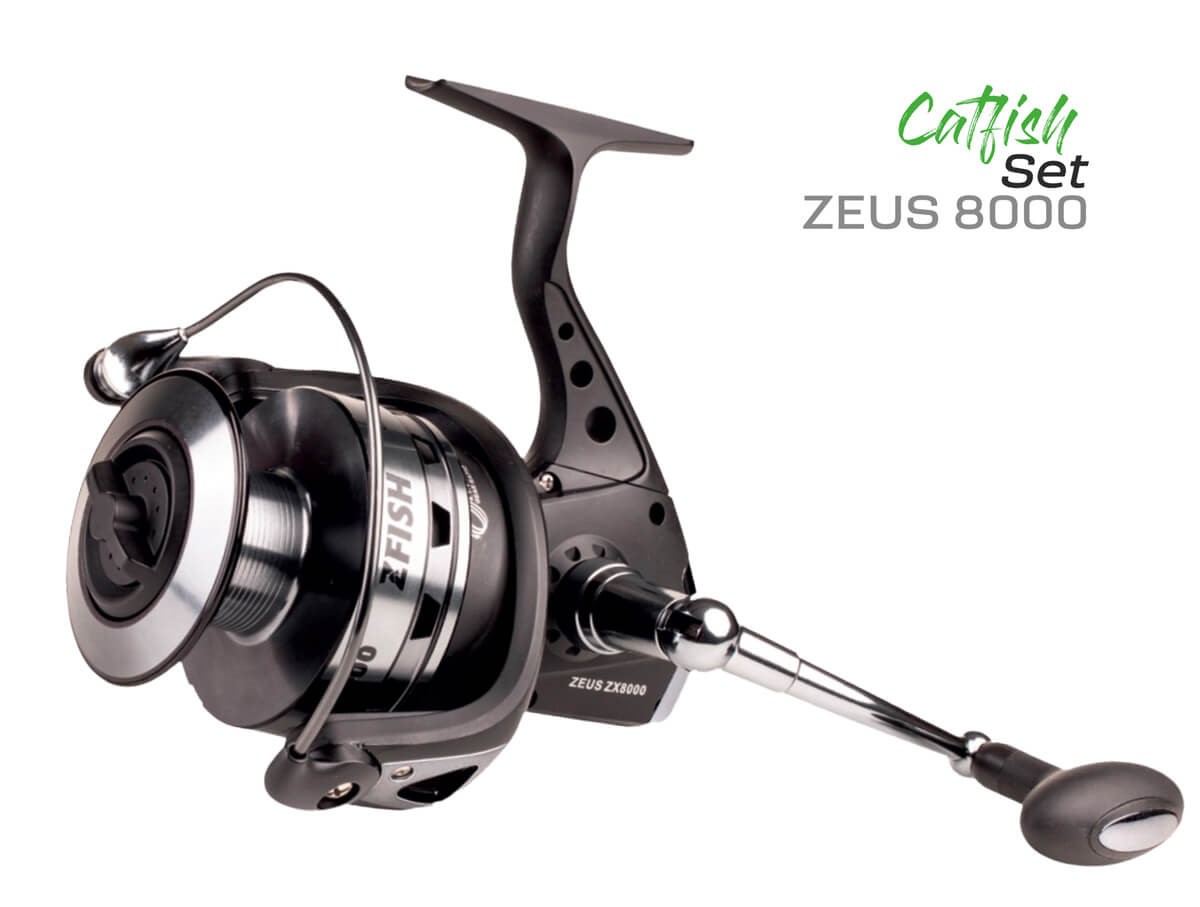 ZFISH Combo Prut Catfish Fighter 2,85m/100-300g + Naviják Zeus ZX 8000