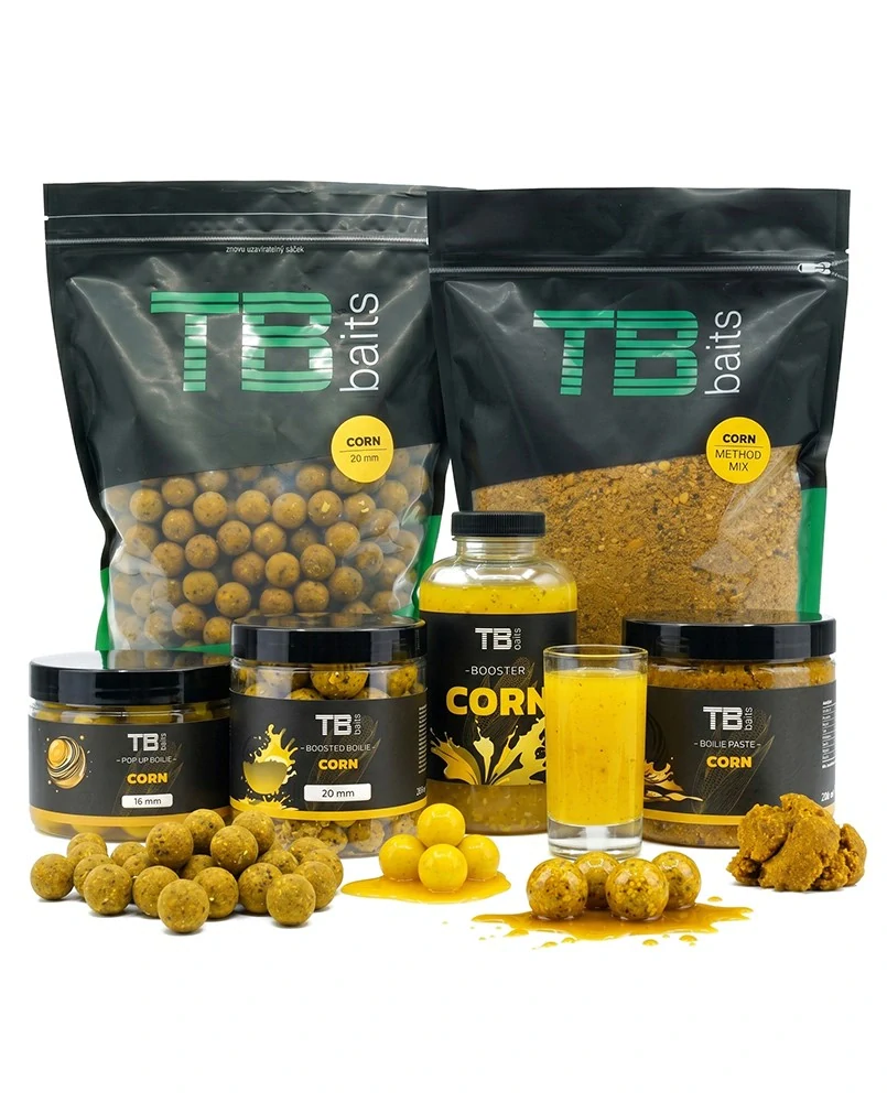 TB BAITS Boosterované Boilie Corn 120g 24mm