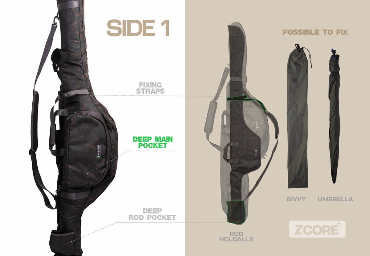 ZFISH Pouzdro na 2 Pruty Z-CORE Elite Carp Holdall 2 Rods 12ft/195cm