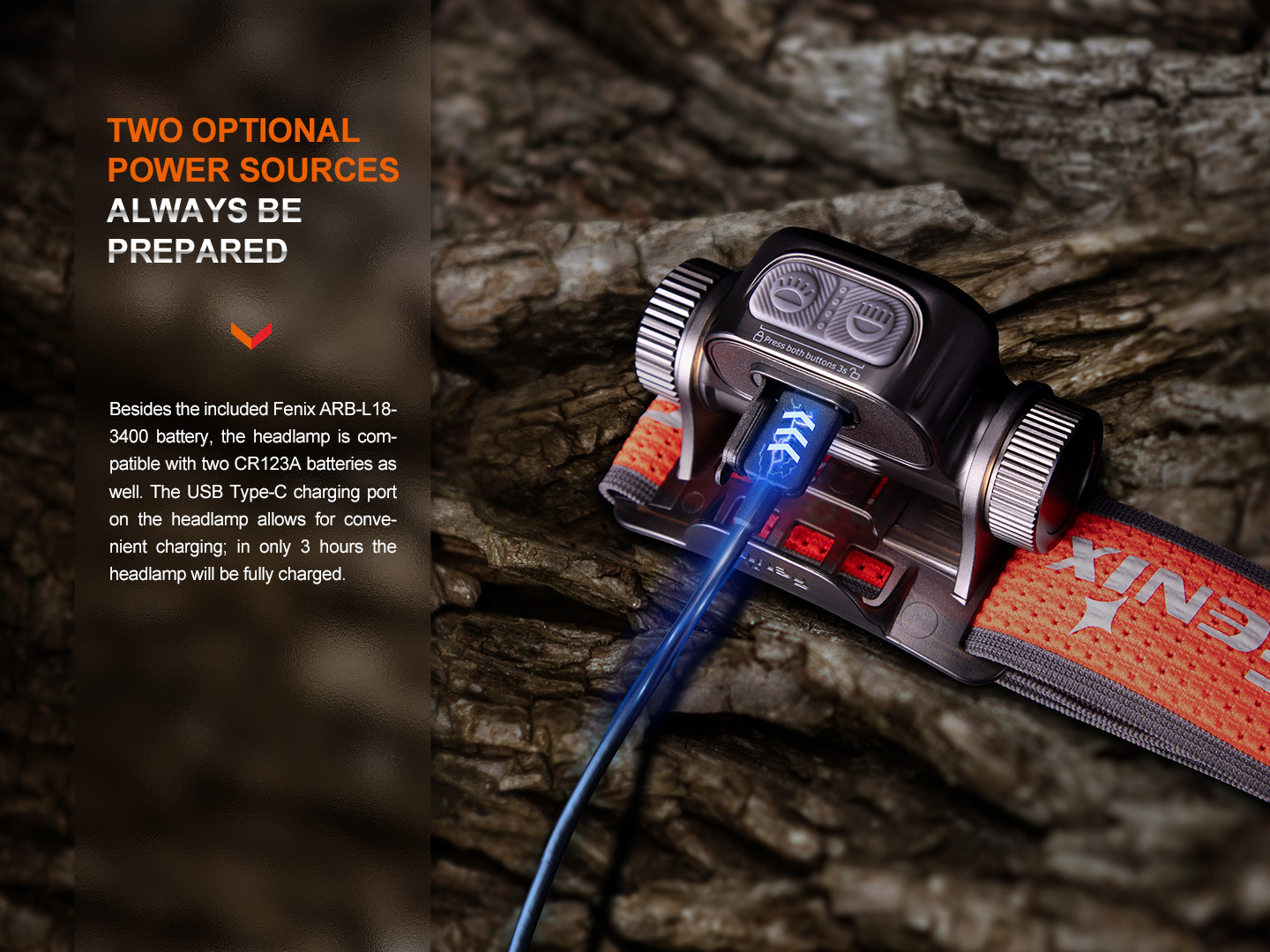 FENIX Nabíjecí čelovka HM65R-T V2.0 tmavě fialová