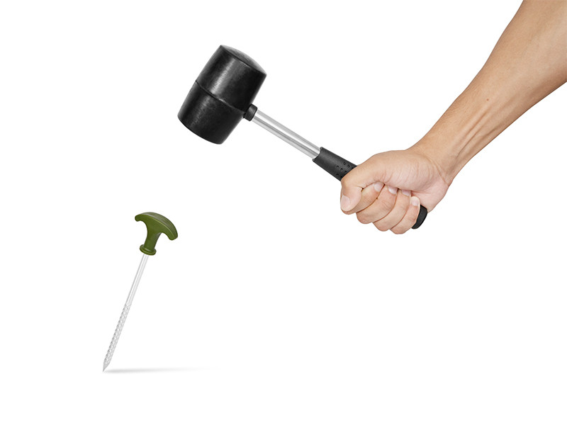 DELPHIN Sada kolíků s kladivem Delphin FIXT C2G / 10ks / 20 cm