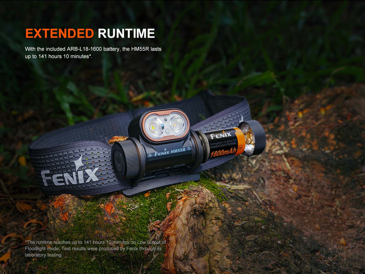 FENIX Nabíjecí čelovka HM55R celočerná