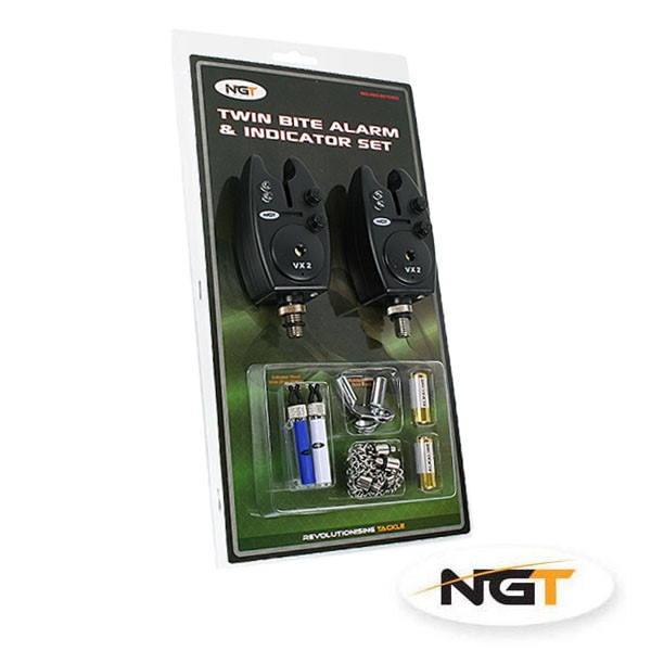 NGT Sada signalizátorů Bite Alarm VX2 + 2ks řetízkový swinger + 2ks baterky