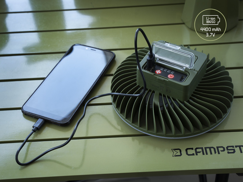 DELPHIN Ventilátor se světlem Ventix 7W/4400mAh