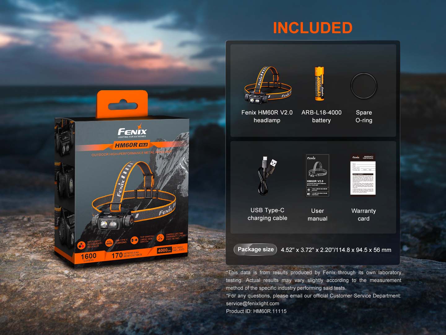 FENIX Nabíjecí čelovka HM60R V2.0