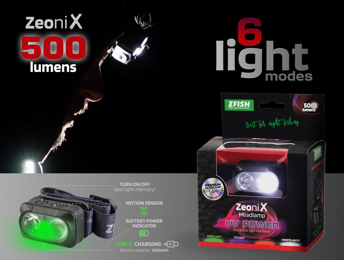 ZFISH Čelovka Zeonix UV