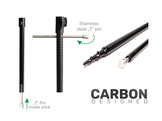 ZFISH Vidlička Bankstick Carbon Drill 60 - 110 cm