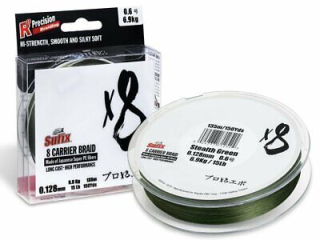 SUFIX Pletená šňůra X8 Braid 0,148 mm 7,5 kg 150 m green