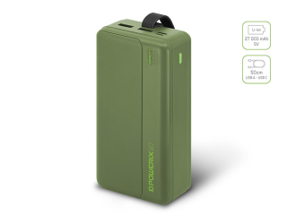 DELPHIN Powerbanka PoweriX / 27 000 mAh