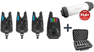 FLACARP Sada signalizátorů X7 3+1 + RX7 + lampa FL6+ s kufříkem