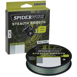 SPIDERWIRE Splétaná šňůra Stealth Smooth x8 Moss Green 0,11 mm 10,3 kg 150 m
