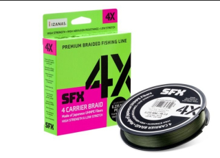 SUFIX Šňůra SFX 4X 0,128 mm / 5,5 kg / 135 m / green
