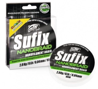 SUFIX Šňůra Nano Braid 0,04 mm / 2,8 kg / 100 m / zelená