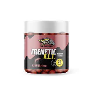 CARP ONLY Dipovaný boilies Frenetic A.L.T. Krill a Kreveta 20 mm 250 ml