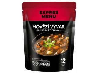 EXPRES MENU Hovězí vývar se zeleninou 2 PORCE