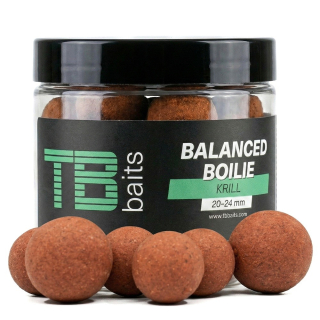 TB BAITS Vyvážené boilie Balanced + Atraktor Krill 100 g 20-24 mm