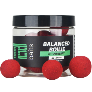 TB BAITS Vyvážené Boilie Balanced + Atraktor Strawberry 100 g 20-24 mm