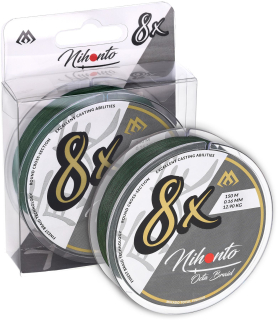 MIKADO Šňůra Nihonto Octa Braid Green 150m 0,10mm 7,75kg