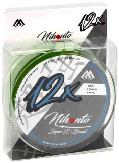 MIKADO Šňůra Nihonto Super X-Braid Tmavá Zelená 150m 0,10mm 8,25kg