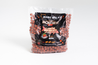 MAGIC WOLF Krmné Boilie 5 kg 24 mm Losos Broskev