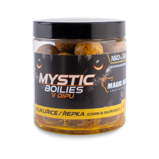 MAGIC WOLF Mystic Boilies v dipu Kukuřice Řepka 160g 20mm