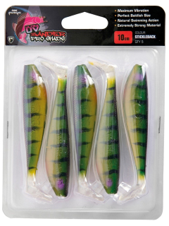 FOX Rage Sada gumových nástrah Zander Pro Ultra UV Stickleback - 10 cm 5 kusů