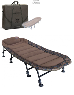 Zfish Lehátko Camo Condor Bedchair 8-Leg + taška Aquacore