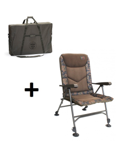 Zfish Křeslo Deluxe Camo Chair + taška Aquacore