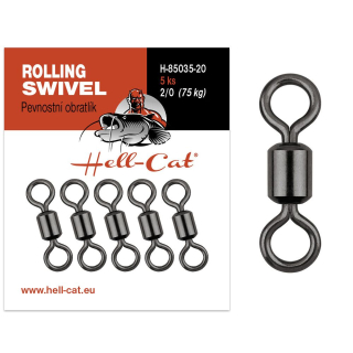 HELL-CAT OBRATLÍK PEVNOSTNÍ ROLLING SWIVEL NO. 2/0 / 75KG (5KS)