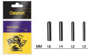 DELPHIN Krimpovací svorky Single CRIMPS 1,6 mm / 40 ks