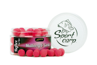 SPORTCARP Plovoucí boilies Reflex Mulberry Garlic (moruše česnek - růžová) 15 mm